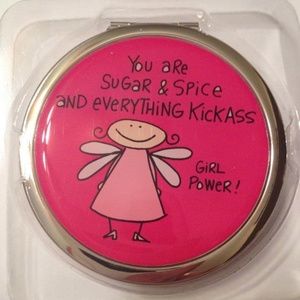 Enesco "You are Sugar & Spice and everything Kickass" Girl Power! Dual Compact
